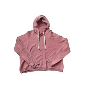 Aerie Pink Drawstring‎ Hoodie and Joggers Set size Medium Ribbed 100% Cotton